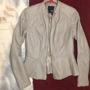 Grey faux leather jacket